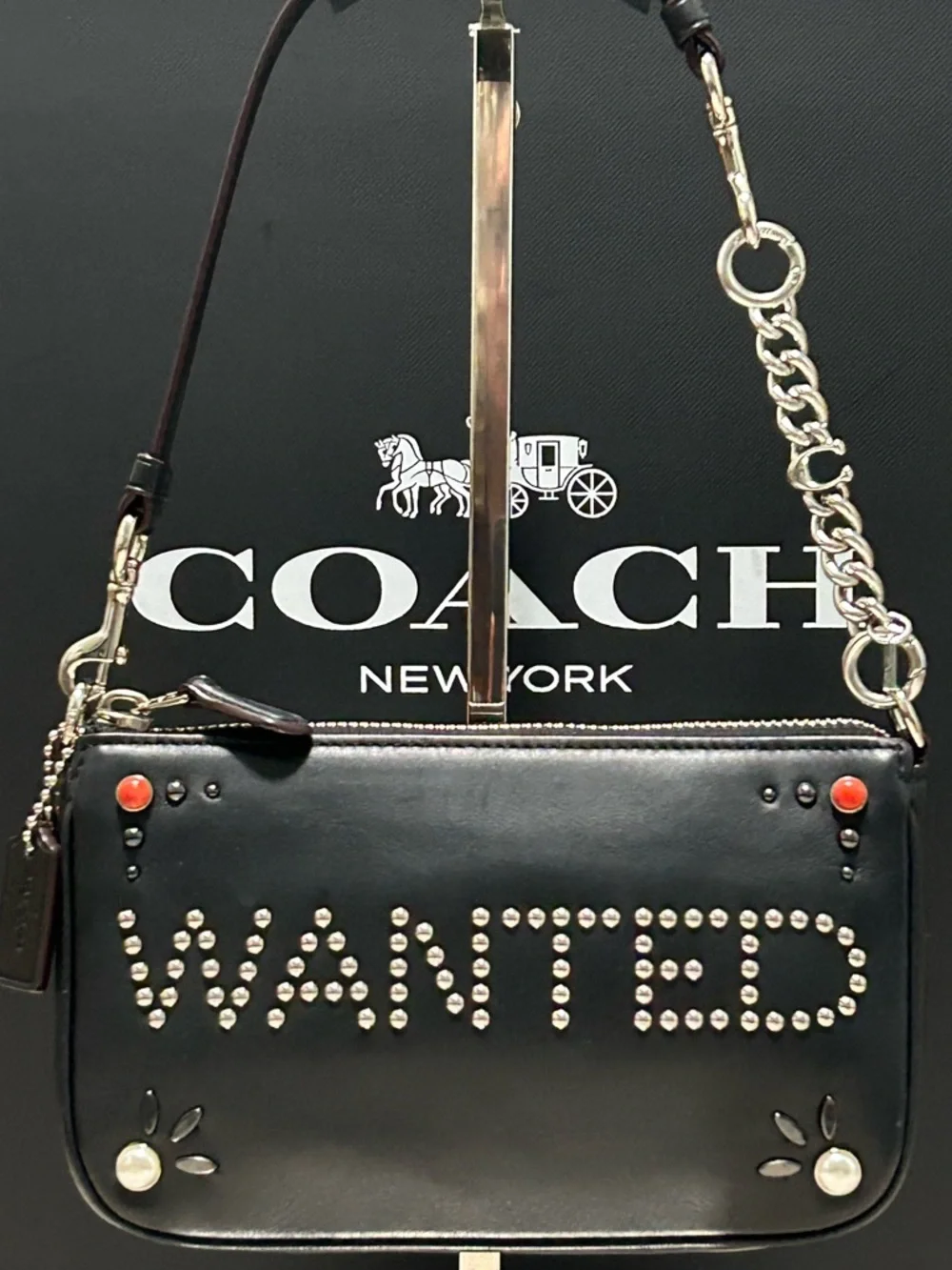 COACH Nolita “WANTED” Western Rivets Demi Shoulder Bag - Picture 4 of 15